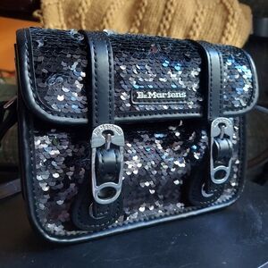Dr. Martens 7 Inch Sequin Leather Crossbody Satchel